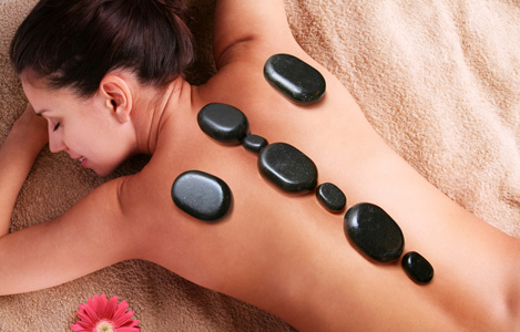 photo body massage Hot stones