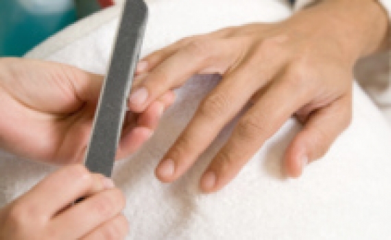Professional manicure and pedicure for man in Prague 